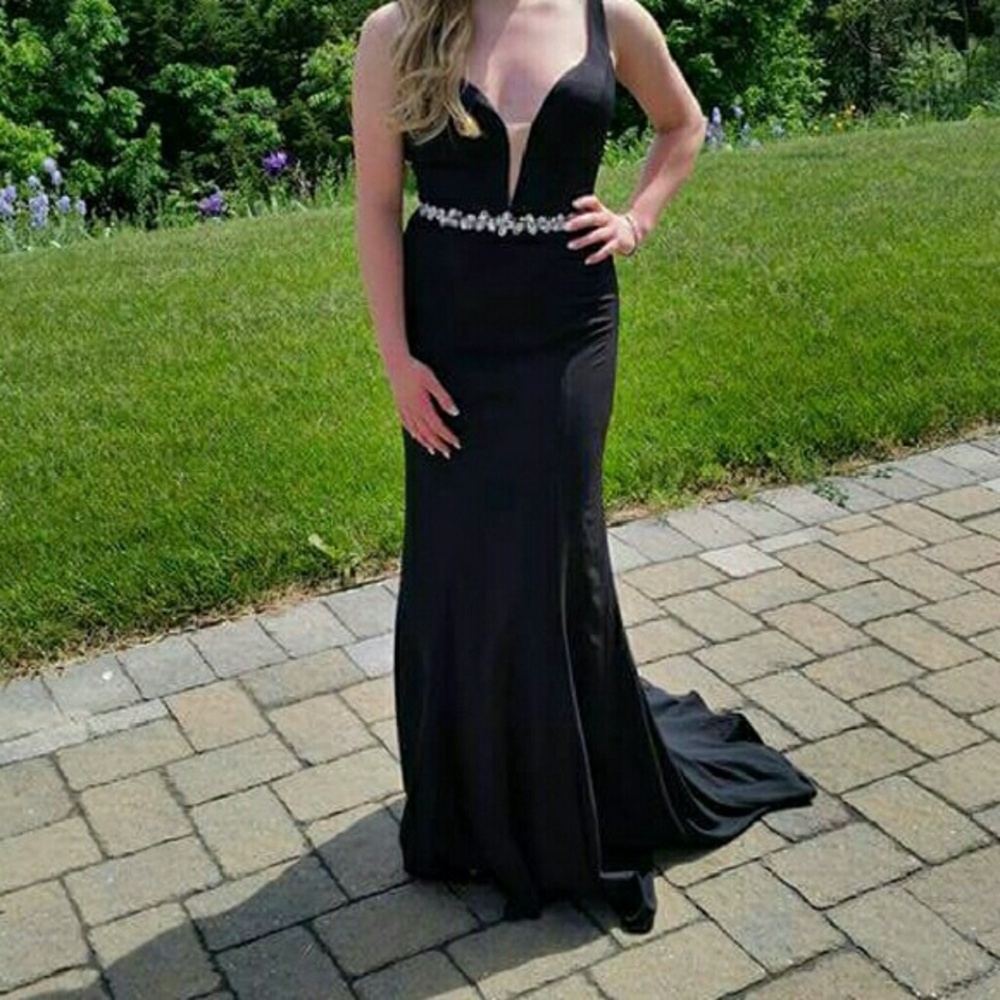 Elegant black evening gown